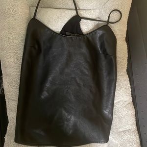 Guess faux leather cami XXS